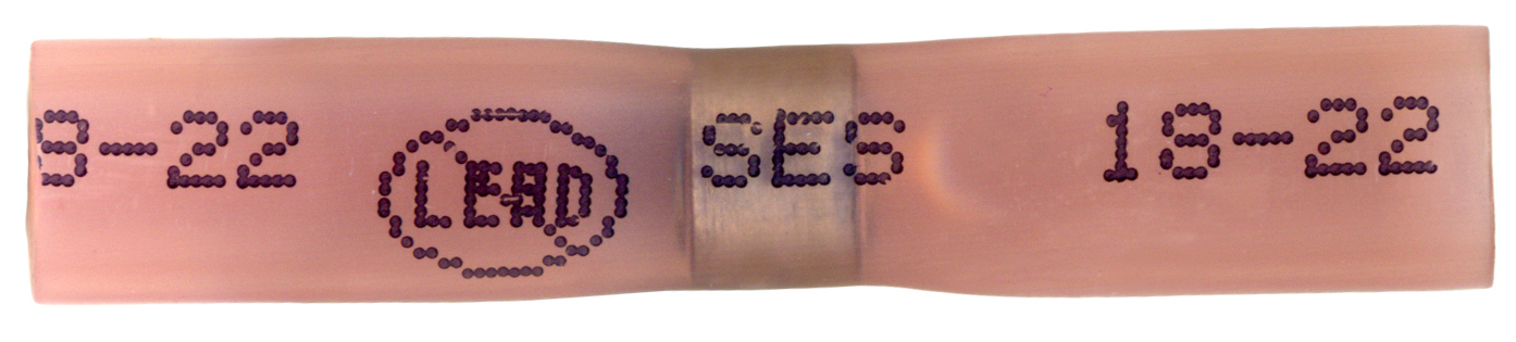 MasterLink&reg; Lead Free Ultra Seal & Solder Butt Connectors - 22-18 ga - Red